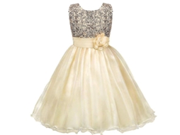 2026-vestido De Princesa Para Meninas Com Strass E Tule Festa Aniversário Casamento 3-12 Anos 110 Cm Champanhe