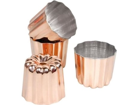 Moldes Cannelé De Cobre Patisse 45 Mm X4