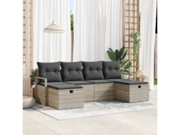 Vidaxl Conjunto De Sofás 6 Unid. 6-número De Lugares Cinzento-claro