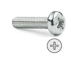 Tornillo rosca metal cabeza alomada din largo 35mm metrica m-6