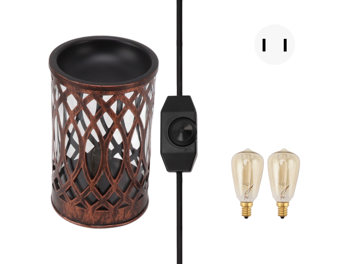 Aquecedor Elétrico de Cera Derretida com Malha Esqueletizada para Decoração Home Office | S/MARCA