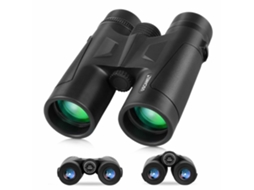 Binóculos ENKERS 10X50 Adultos com Poderosa Lente de Prisma Fmc Bak4 Lente Grande de 24Mm para Viagens de Caça Stargazing de Co-Preto