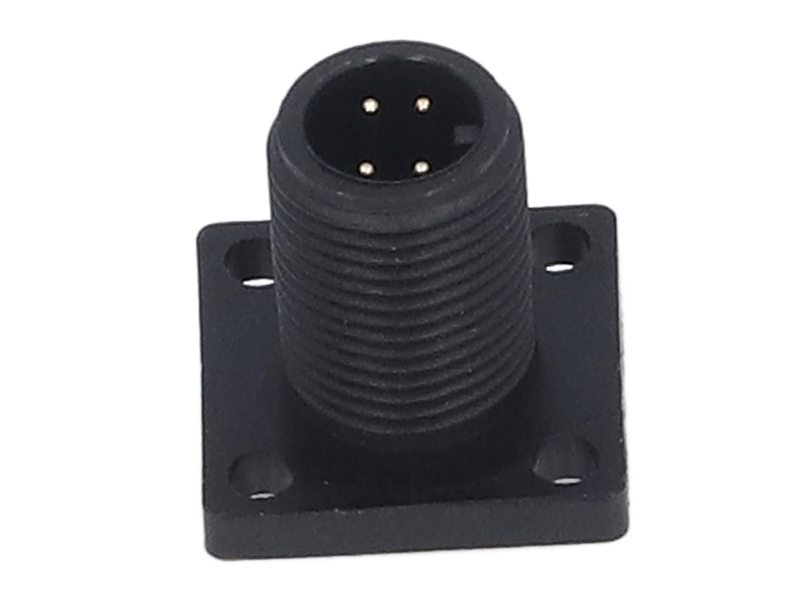 Laxiscreed Conector De Aviação Com Flange Quadrada, Roscado E Soldadura De 4 Pinos Para Instalações Seguras