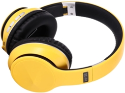 Homsfou Casque Sans Fil Audio Versão 5.0 Jaune Circum-aural