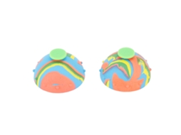 Mali 2pcs Bounce Bowls Fidget Toys de Borracha Camuflagem Brincadeiras Saltitantes Duráveis para Brincar em Casa Escola Jardim Playground