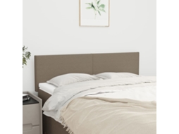 Vidaxl Cabeceiras Cinzento-acastanhado 144x5x78/88 Cm Tecido