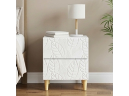 Vidaxl Mesa-de-cabeceira Branco 43 X 34,5 X 48 Cm Derivados De Madeira