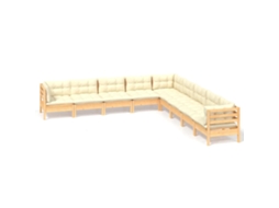 Garden Lounge Set, Garden Lounge Sets Vidaxl Creme Madeira De Pinho (n/a)