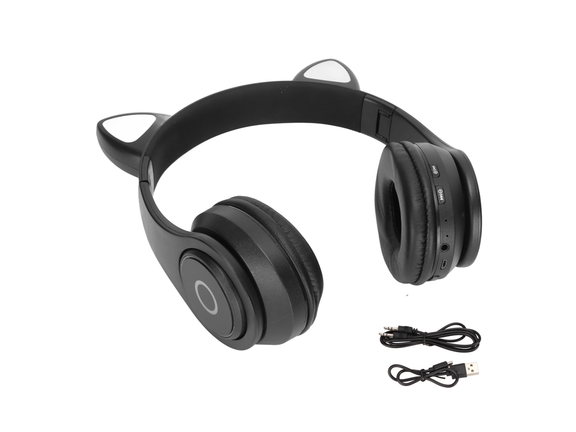 Fones Bluetooth Over ear LAXISCREED Orelhas de Gato Iluminadas