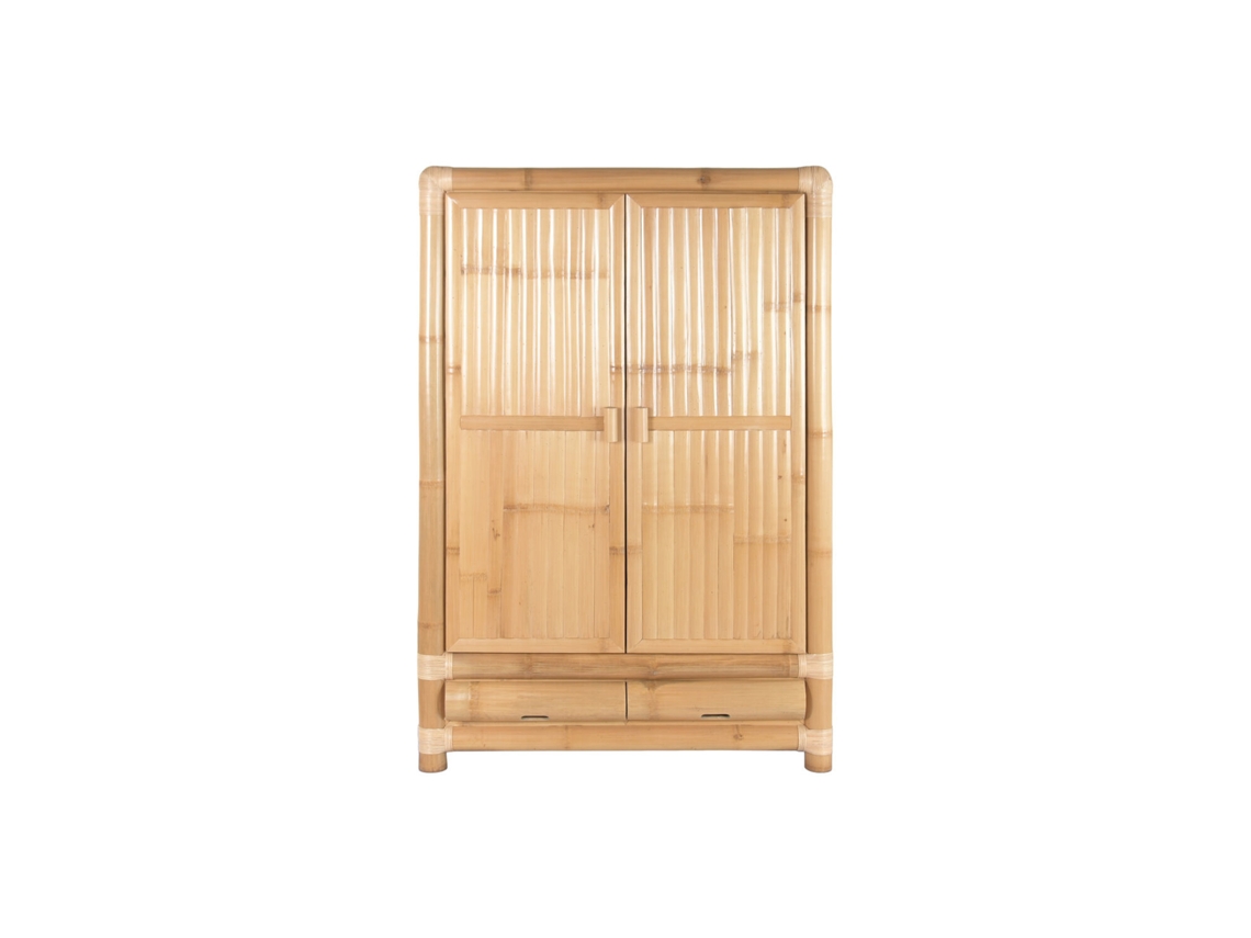 Guarda-roupa em rattan e bambu natural, 120x60x180cm