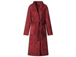 Vidaxl Roupão Sem Capuz Vermelho Bordeaux Xxxl Flanela