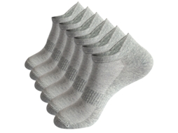 Meias De Cano Baixo Masculinas, Respiráveis, De Algodão, Com Corte Baixo , Antiderrapantes, Não Visíveis, Com Suporte Para Arco Slowmoose (6 Pares)