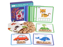 Mali brinquedo Educativo de Aprendizagem de Palavras Jogo de Letras Correspondentes para Crianças Pré escolares 100 Peças