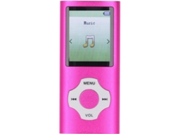 Reprodutor de MP3/MP4, tela de 1,8 polegadas, reprodutor de música portátil com cartão de memória de 68 GB ou 128 GB, controle de voz HiFi (rosa)