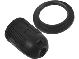 Soquete Para Lâmpada Com Base De Rosca Preta Para Lâmpada Pe, Suporte Robusto E Seguro Para Luminári Gokoco