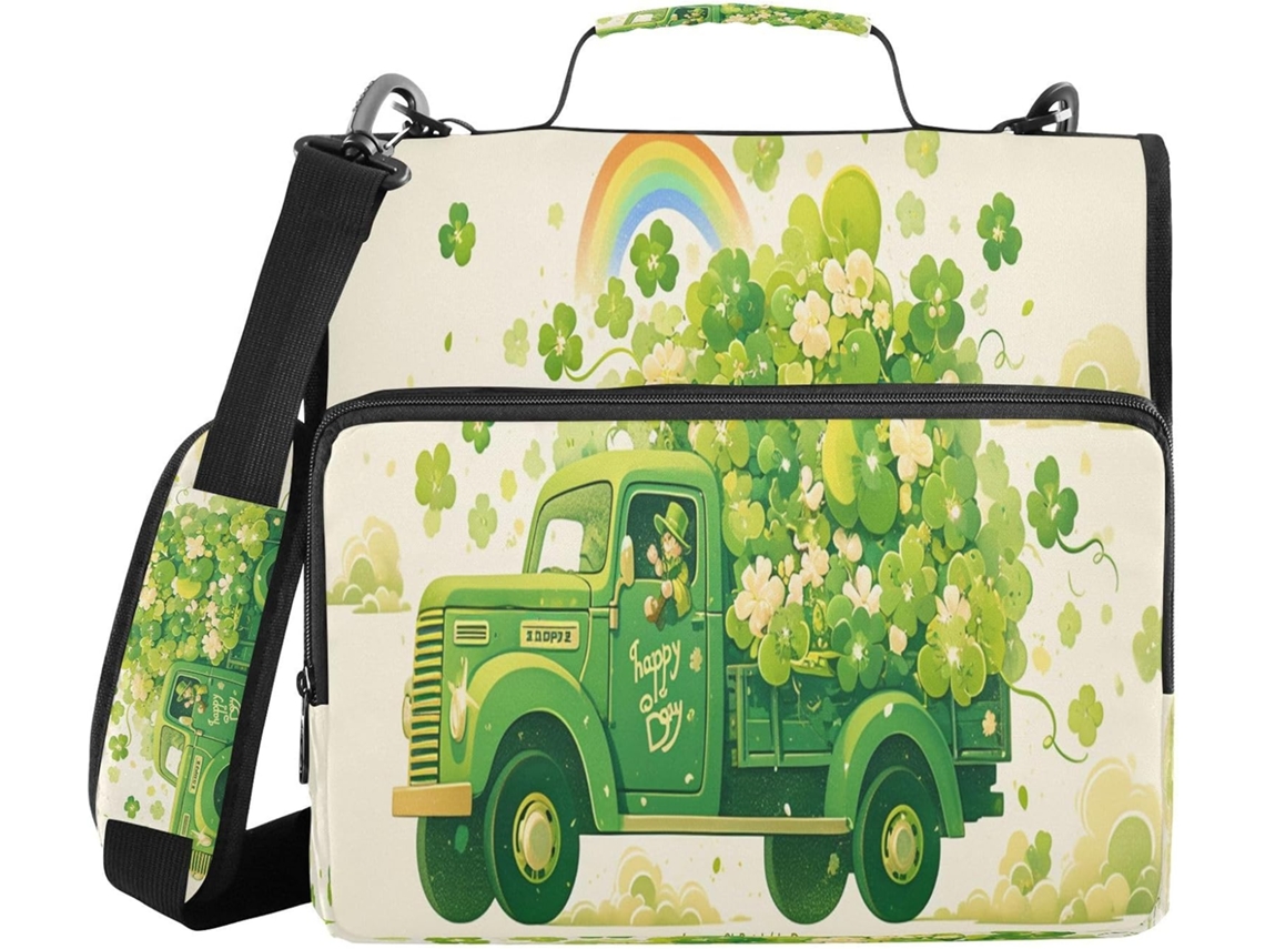 Pasta 3 Argolas 1, 5 Polegadas Com Alça, Fácil de Transportar, Bolsa de Armazenamento Portátil Casa, Escola