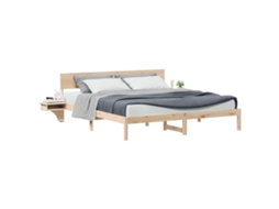 Estrutura da Cama com Cabeceira Castanho 200 X 200 Cm MAISON EXCLUSIVE