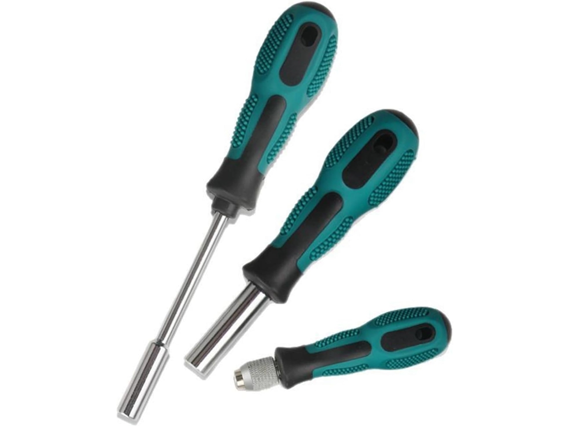 Conjunto De 3 Peças Suportes Para Bits Chave Fenda Hexagonal 1 4com Sistema Troca Rápida Magnético Antiderrapante