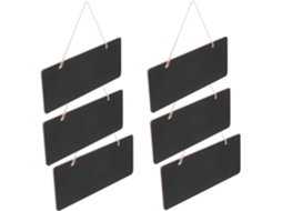 Conjunto de 6 Quadros Negros Parede para Pendurar, Compactos e Leves, Ideais Escrever em Cafés CHABERLU