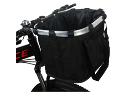 Cesta Dobrável e Removível AQUAFORGE para Bicicleta, alumínio, preta, 342825 cm, para ciclismo, passeio e uso diário
