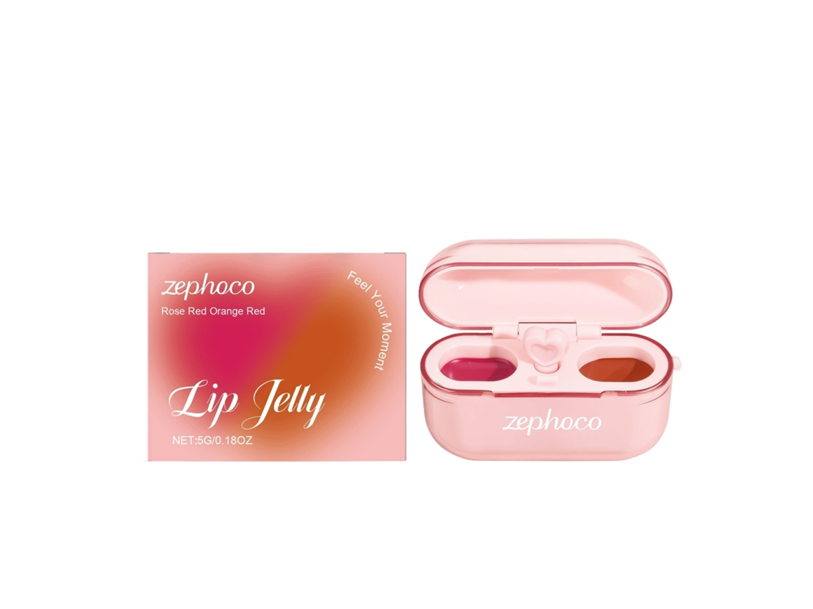 Gel Labial Bicolor com Brilho Dois Tons 01, Hidrata e Realça os Lábios LAXISCREED