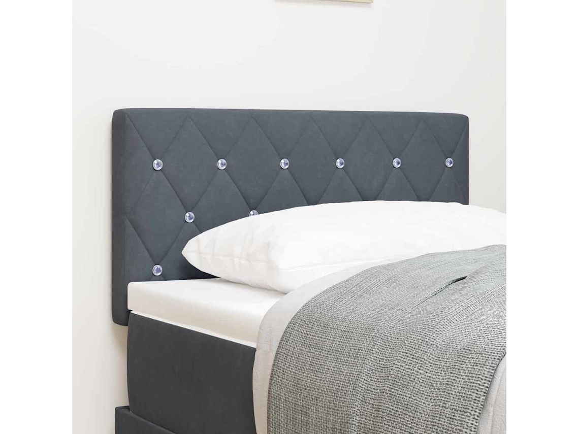 Vidaxl Cabeceira Cinza Escuro 80 Cm Veludo