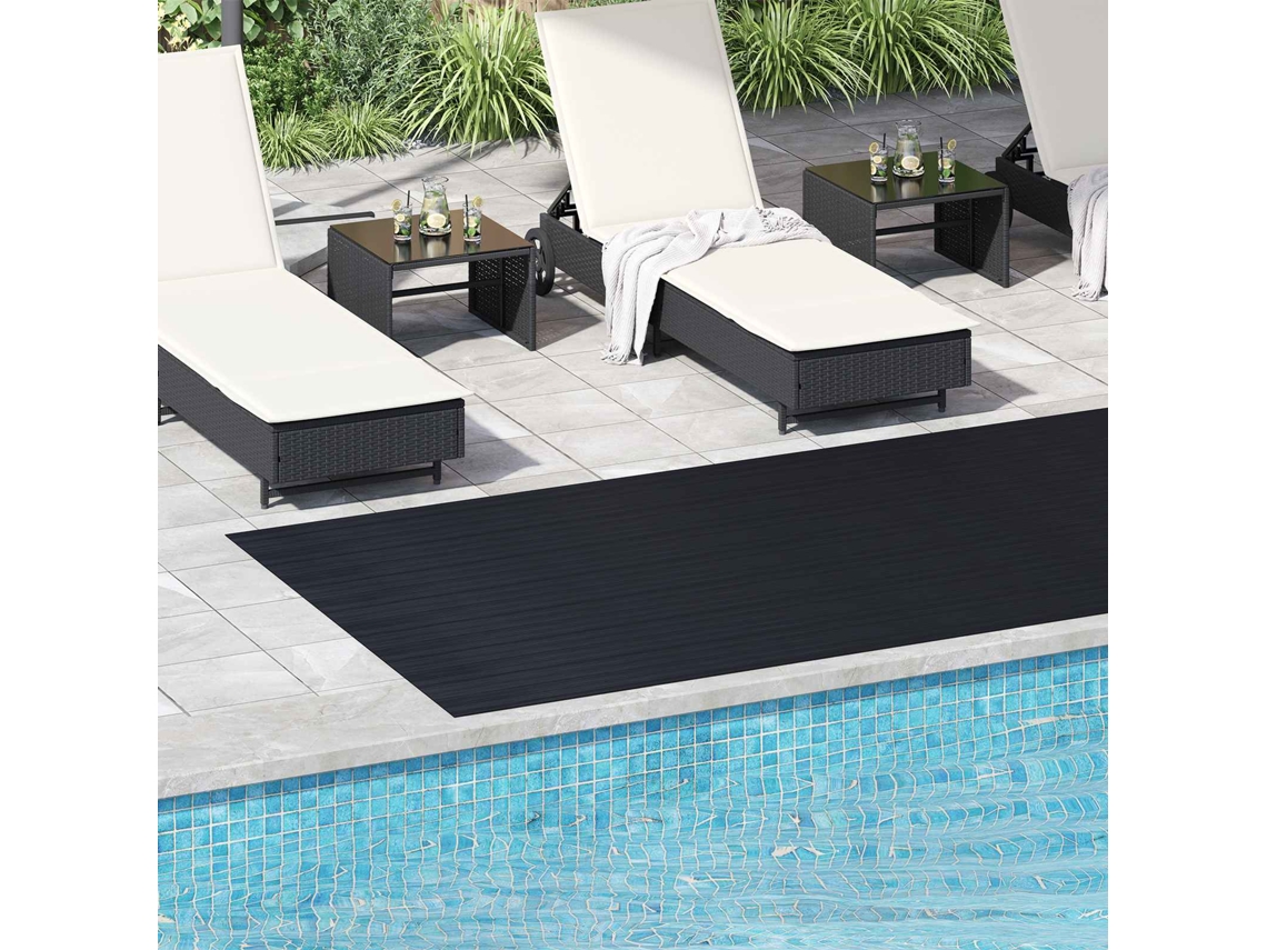 Vidaxl Tapete De Piso Preto 1,5 X 4 M Borracha