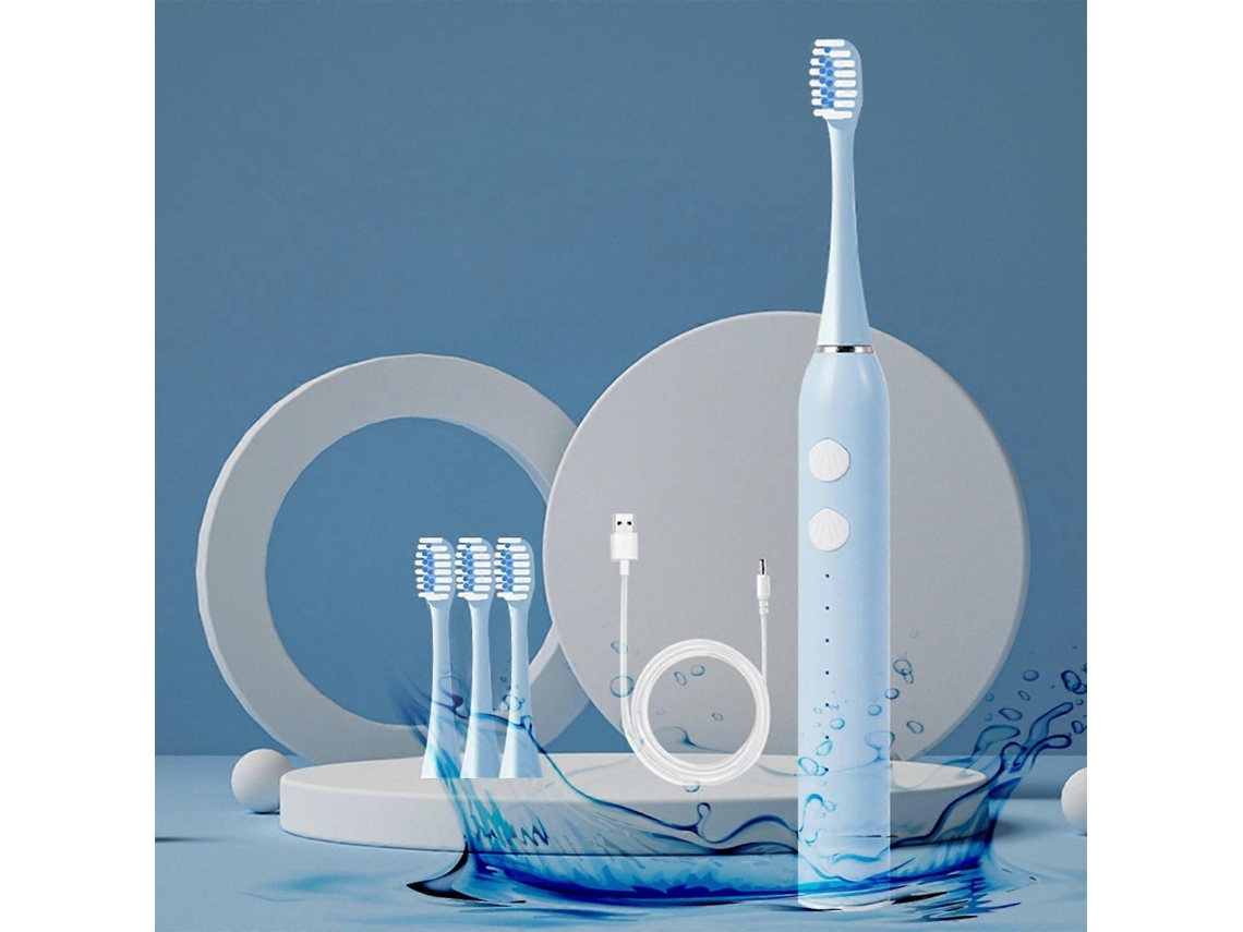 Escova De Dentes Elétrica Ozmmyan, Silenciosa, Portátil, Com Temporizador Inteligente, À Prova D'água Ipx7, Com Função Vibratória - Compatível Co