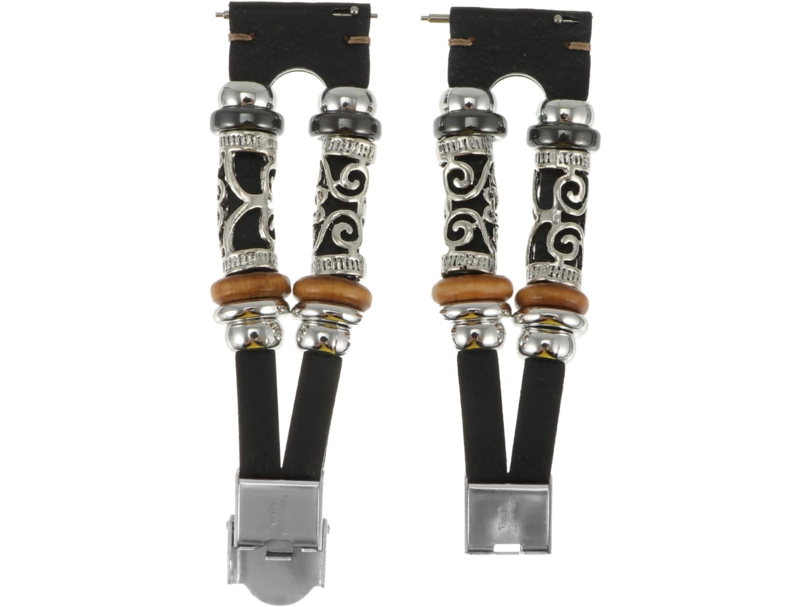 Conjunto De 2 Pulseiras Couro Para Smartwatch, Compatíveis Com