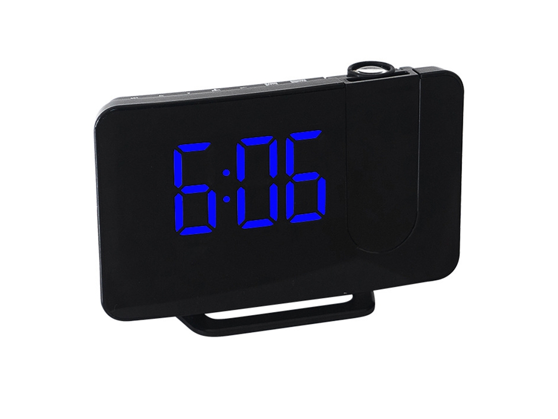Despertador com Projeção Rádio Tela Led Alarme Duplo Curvado RNEMITERY