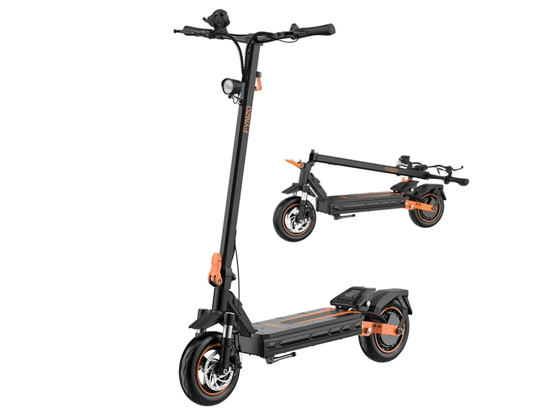 Trotinete Elétrica Fynzo S11 1100w Autonomia 60km Velocidade 45km/h Bateria 48v 15.6ah Pneus 10 Polegadas Travões Disco Nfc Cinza