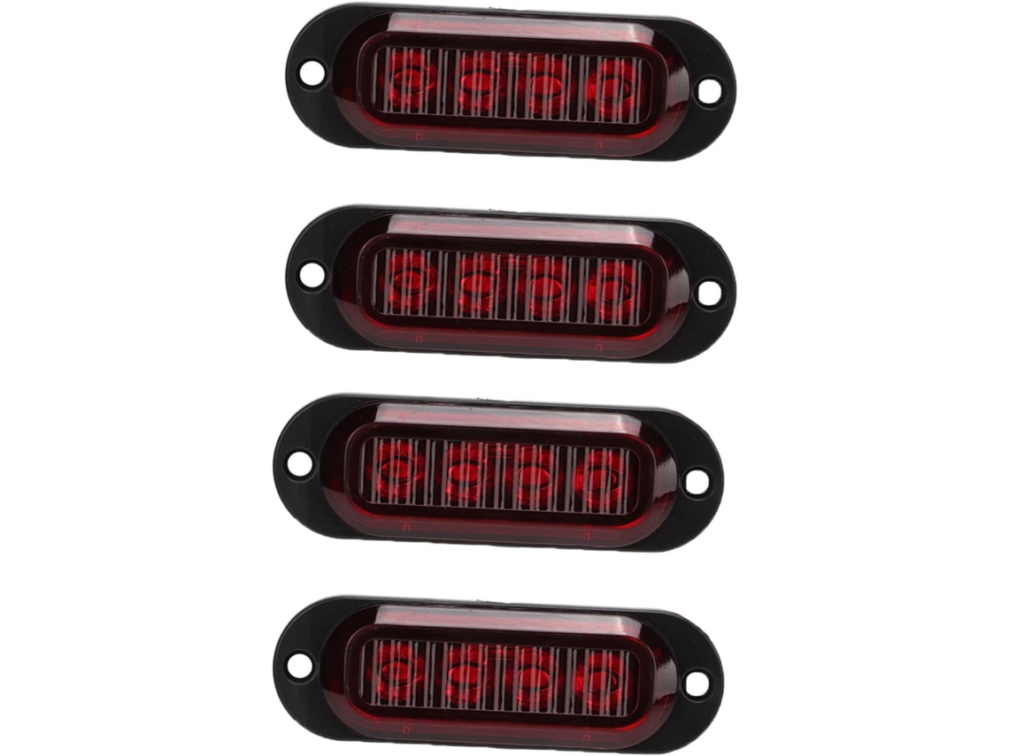 Conjunto De 4 Luzes Emergência Intermitentes Para Caminhões, Leds De Alto Brilho 3000k À Prova D Água Ip65, Fáceis De