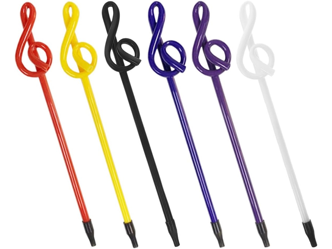 Conjunto Magiclulu De 6 Lápis Cor Com Design Notas Musicais, Canetas