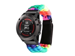 Bracelete Pulseira Fio Entrançado para Garmin Fenix 7 Solar Edition Multicor