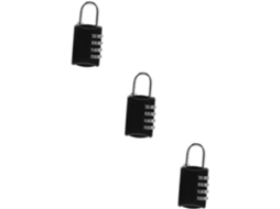 Conjunto De 3 Cadeados Combinação Com Números Para Armário Academia,