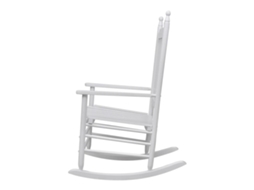 Maison Exclusive - Cadeira De Baloiço Com Assento Curvo Madeira Branco