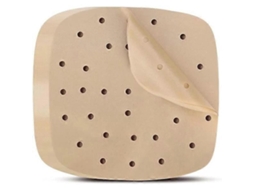 100 Unidades De Papel Manteiga Quadrado Perfurado Para Fritadeira A Ar, 21,5 X Cm