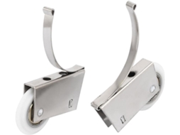 Polia de Porta Deslizante com Placa Superior de Metal e Roda Única, 75 Mm X 42 Mm X 12 Mm, 2 Peças CHABERLU