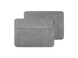 Capa para Portátil HEXINYIGJLY 15 16" com Suporte,pu Couro, para Macbook Pro/air/dell/hp/lenovo Cinza