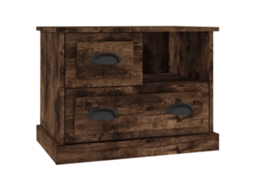 Mesa de cabeceira 60x39x45 cm Cor Carvalho Fumê MAISON EXCLUSIVE