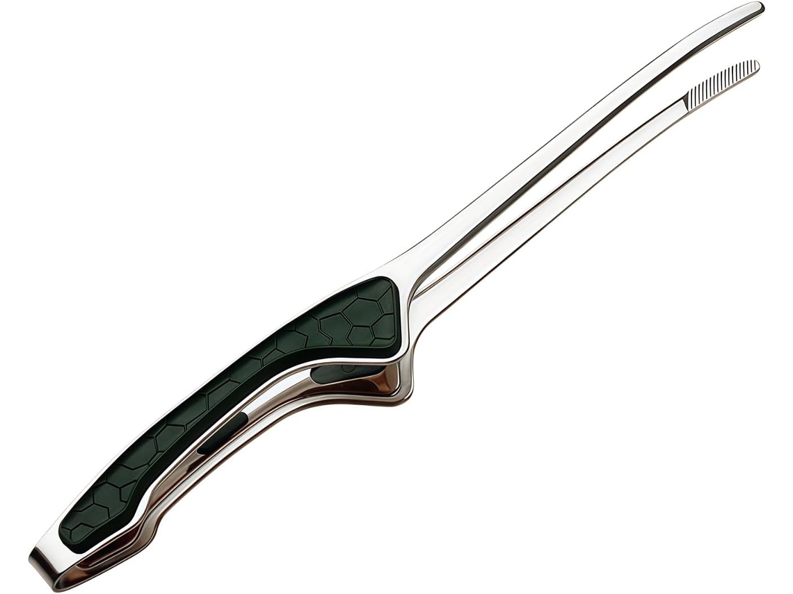Pinça Versátil Com Cabo De Silicone, Ideal Para Cozinhar Em Ambientes Internos E Externos Utensílio De Cozinha