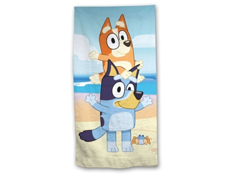 Toalha de praia de algodão azul Moose