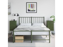 Vidaxl Mesas De Cabeceira 2 Pcs 36x39x78 Cm Aço Verde-azeitona