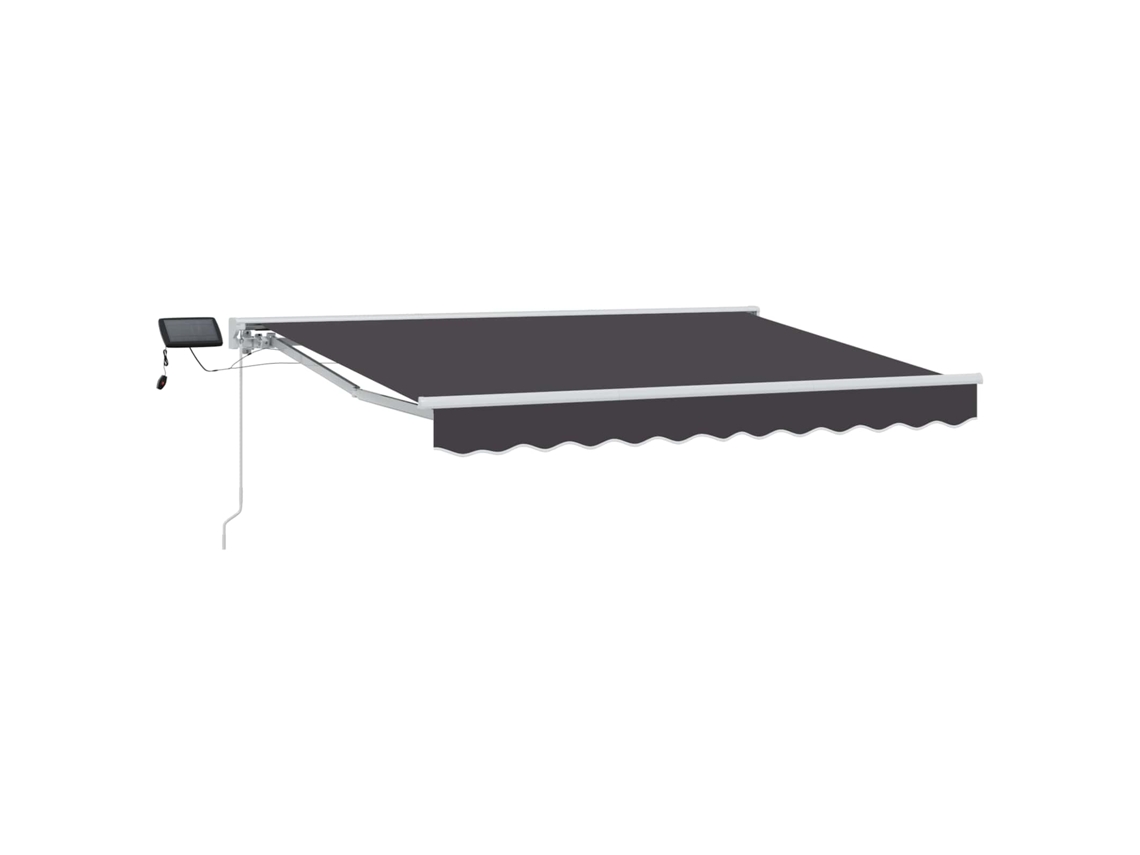 Conjunto 1 Toldo Manual Vidaxl Branco Alumínio (3,5 X 2,5 M)
