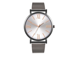 Relógio de Moda para Homem e Mulher Pulseira de Malha Dial Redondo Quartzo Casal