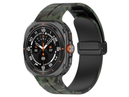 Pulseira De Silicone Com Fecho Magnético Dobrável Para Samsung Galaxy Watch Ultra 47mm