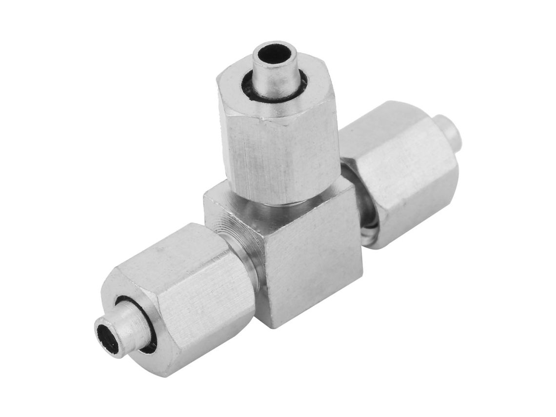 Laxiscreed Conector Pneumático Trifásico T De 4mm Com Rosca Interna Para Conexão Rápida