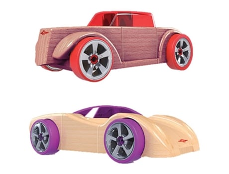 Carrinhos AUTOMOBLOX Conjunto Mini Sc1 Chaos e Hr5 Scorch em Madeira (Idade Mínima Recomendada: 4 anos)