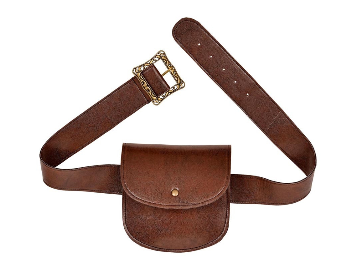 Cinto com Bolsa de Couro Sintético