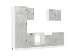 Kitchen Cabinet Set, Kitchen Cabinet Sets Vidaxl Cinzeto Madeira Processada (n/a)